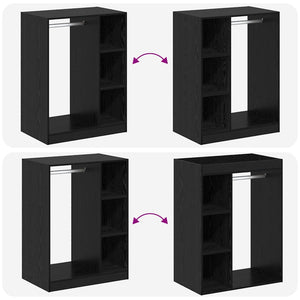 Guardaroba Rovere nero 77 x 48 x 102 cm Legno multistrato 879644