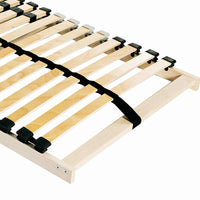 vidaXL Base a doghe Marrone 100 x 190 cm Legno massello di faggio