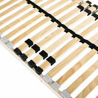 vidaXL Base a doghe Marrone 100 x 190 cm Legno massello di faggio