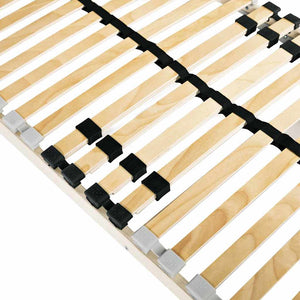 vidaXL Base a doghe Marrone 120 x 190 cm Legno massello di faggio