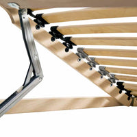 vidaXL Base a doghe Marrone 90 x 190 cm Legno massello di faggio