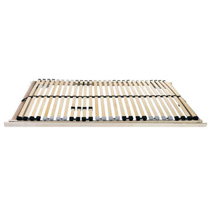 vidaXL Base a doghe Marrone 120 x 190 cm Legno massello di faggio