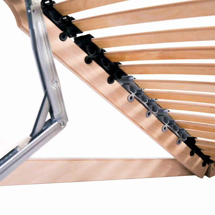 vidaXL Base a doghe Marrone 80 x 190 cm Legno massello di faggio