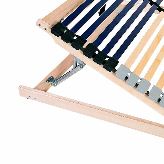 vidaXL Base a doghe Marrone 90 x 190 cm Legno massello di faggio