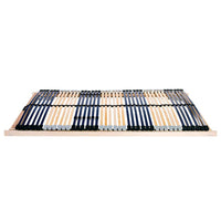 Base a doghe Marrone 100 x 190 cm Legno massello di faggio 42015265