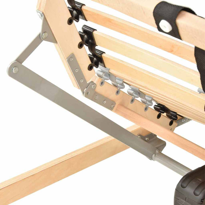 vidaXL Base a doghe Marrone 100 x 190 cm Legno massello di faggio