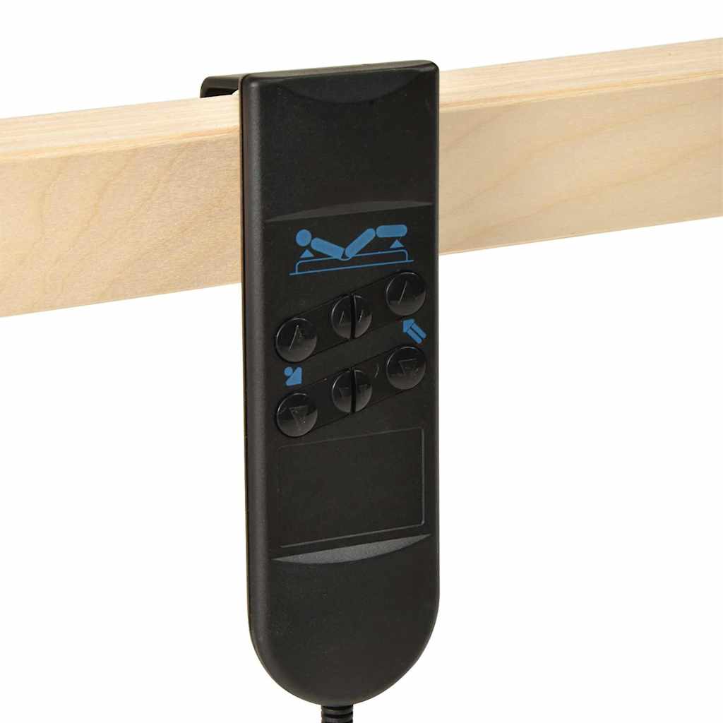 vidaXL Base a doghe Marrone 100 x 190 cm Legno massello di faggio