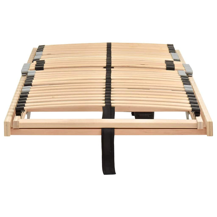 vidaXL Base a doghe Marrone 100 x 190 cm Legno massello di faggio