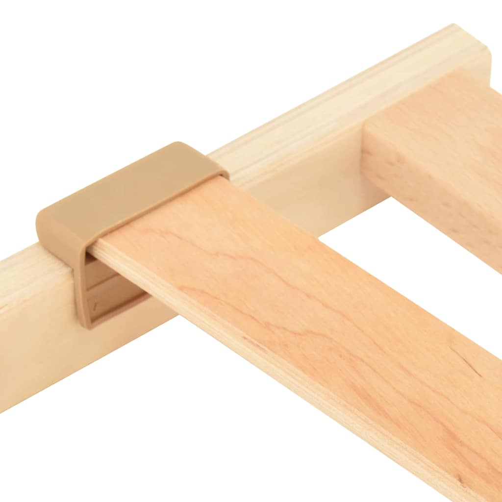 vidaXL Base a doghe Marrone 100 x 190 cm Legno massello di faggio