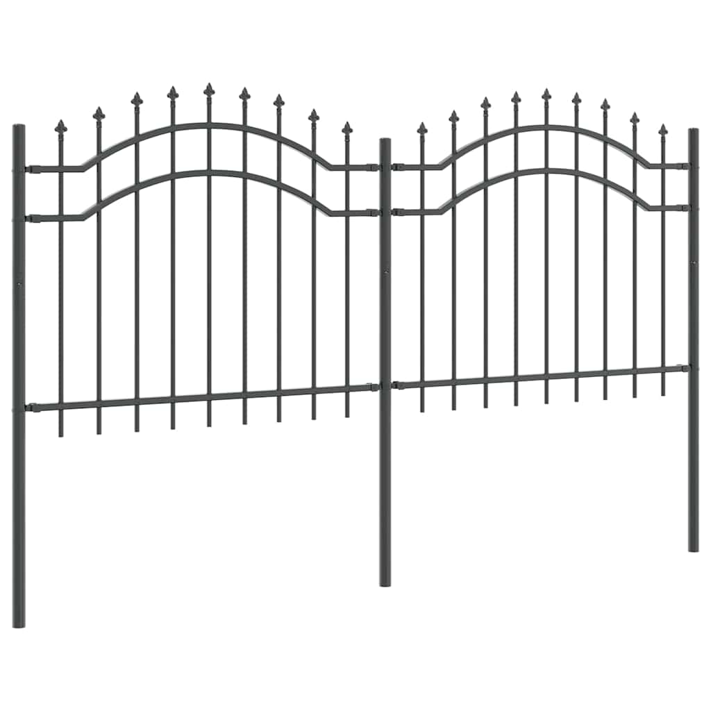 Recinzione per Giardino Grigio 140 cm 42003959