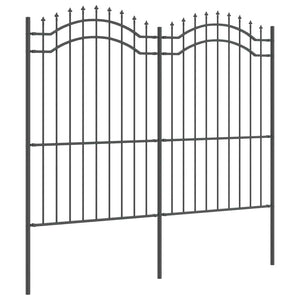 Recinzione per Giardino Grigio 215 cm 42003962