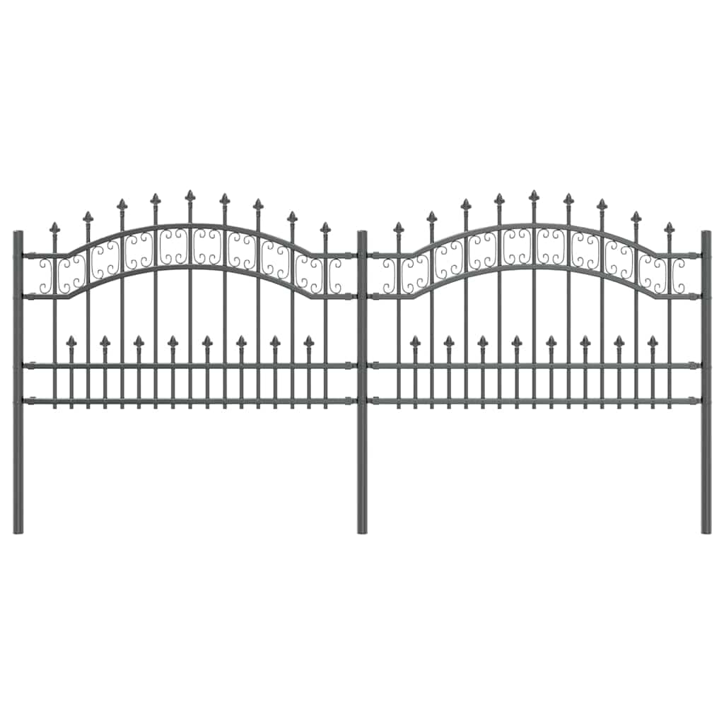 Recinzione per Giardino Grigio 115 cm 42003963