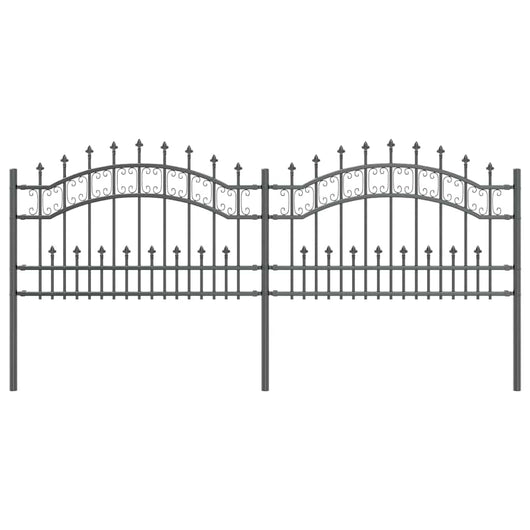 Recinzione per Giardino Grigio 115 cm 42003963