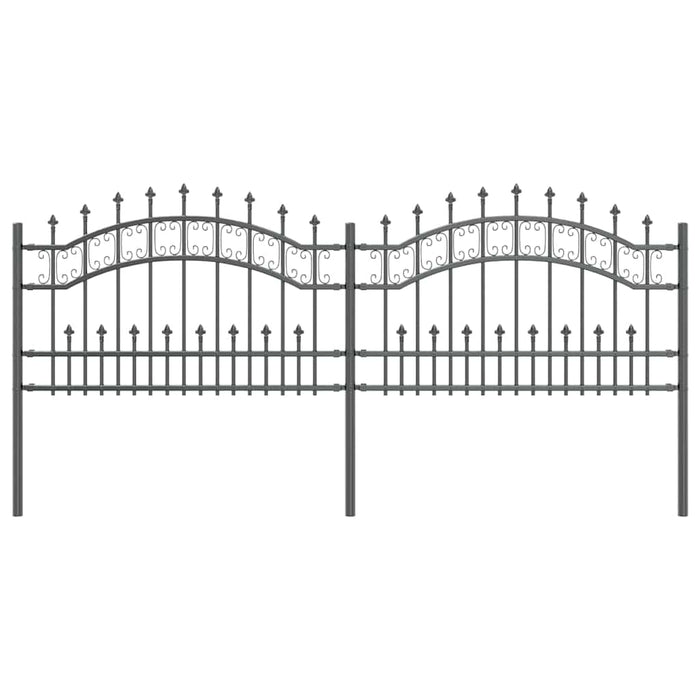 Recinzione per Giardino Grigio 115 cm 42003963