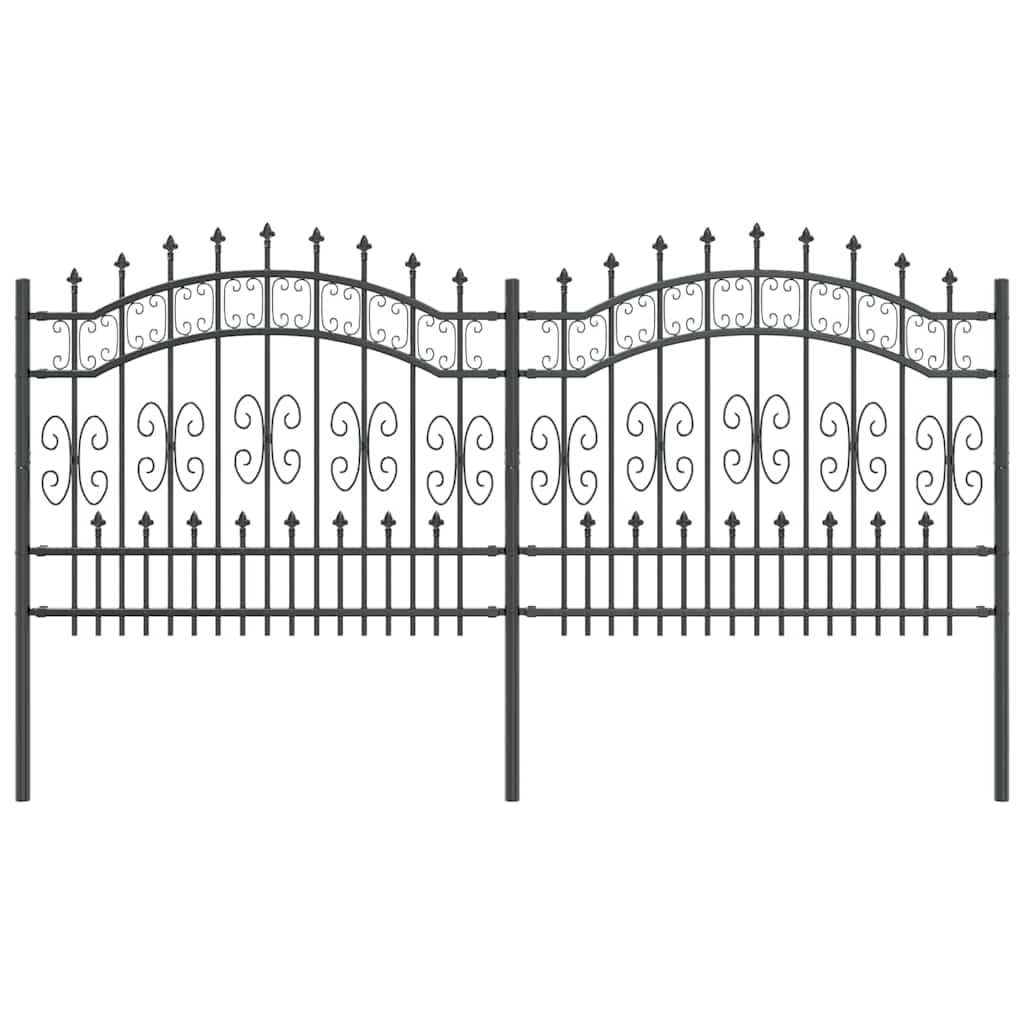 Recinzione per Giardino Grigio 140 cm 42003964