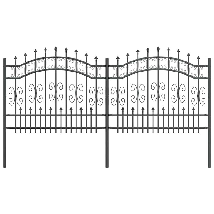 Recinzione per Giardino Grigio 140 cm 42003964