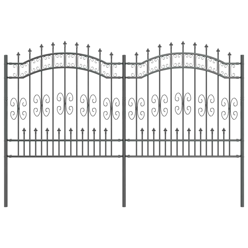 Recinzione per Giardino Grigio 165 cm 42003965