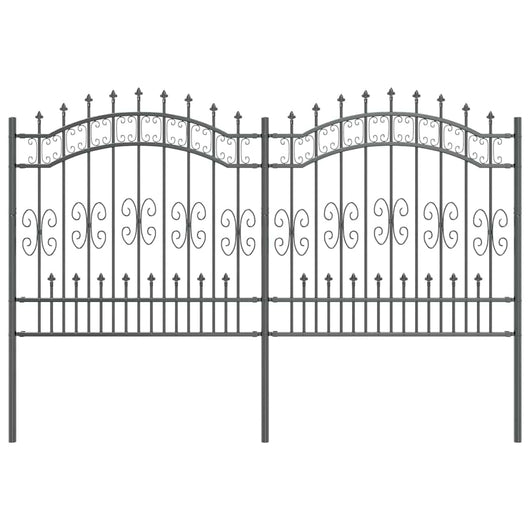 Recinzione per Giardino Grigio 165 cm 42003965