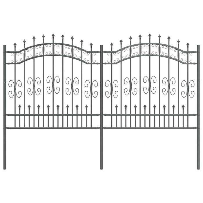 Recinzione per Giardino Grigio 165 cm 42003965