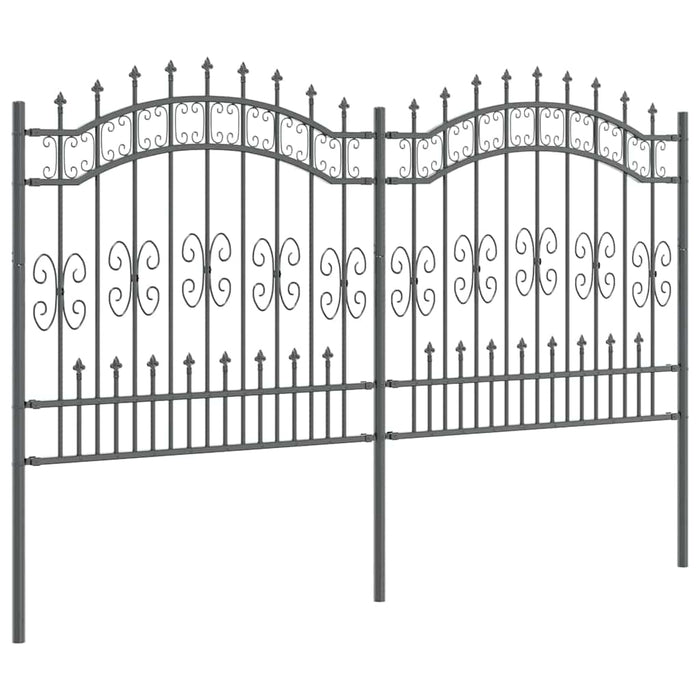 Recinzione per Giardino Grigio 165 cm 42003965