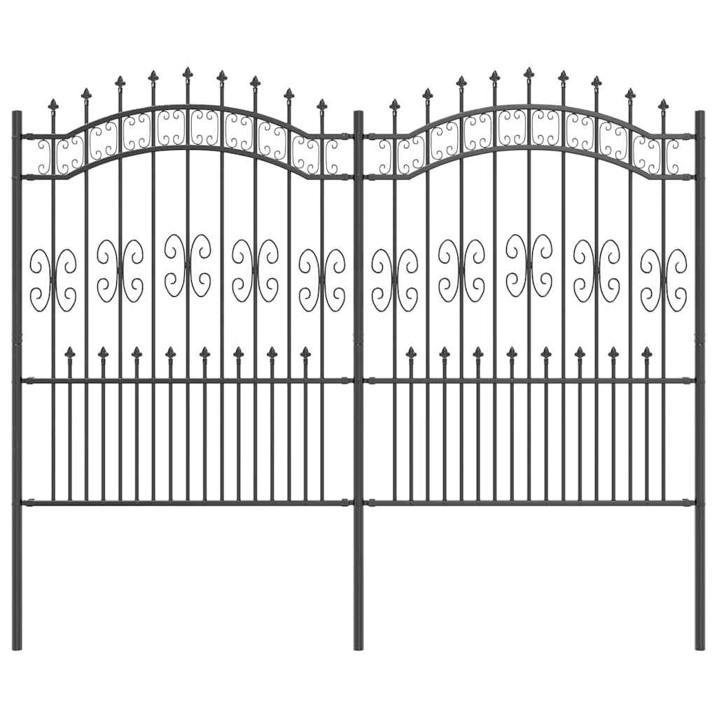 Recinzione per Giardino Grigio 190 cm 42003966