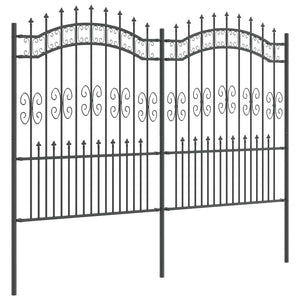 Recinzione per Giardino Grigio 190 cm 42003966