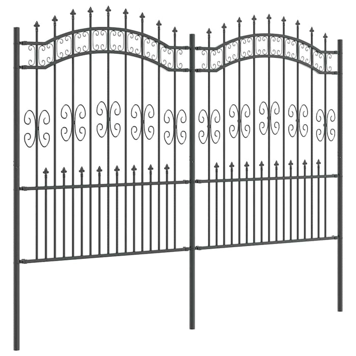 Recinzione per Giardino Grigio 190 cm 42003966