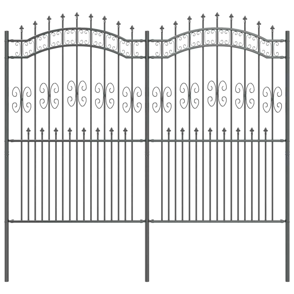 Recinzione per Giardino Grigio 215 cm 42003967