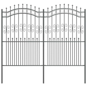 Recinzione per Giardino Grigio 215 cm 42003967