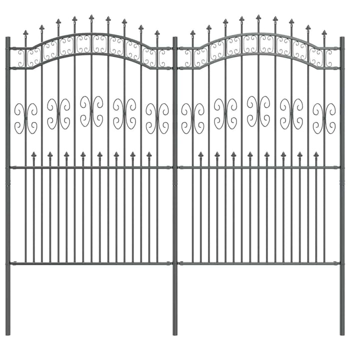 Recinzione per Giardino Grigio 215 cm 42003967