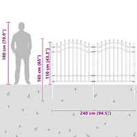 Recinzione per Giardino Bianco 165 cm 42003970