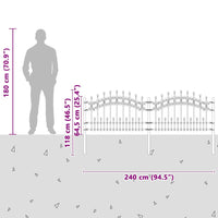 Recinzione per Giardino Bianco 115 cm 42003973