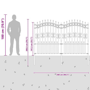 Recinzione per Giardino Bianco 190 cm 42003976
