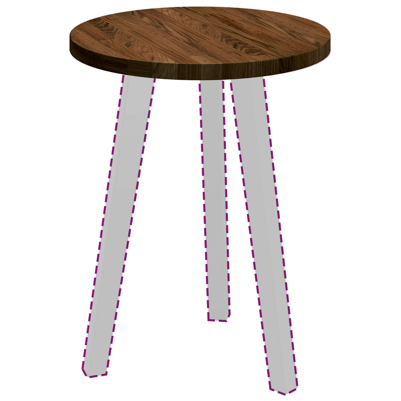 Piano del tavolo Marrone chiaro Ø 40 x 2.5 cm 42016000