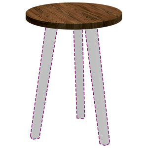 Piano del tavolo Marrone chiaro Ø 40 x 2.5 cm 42016000