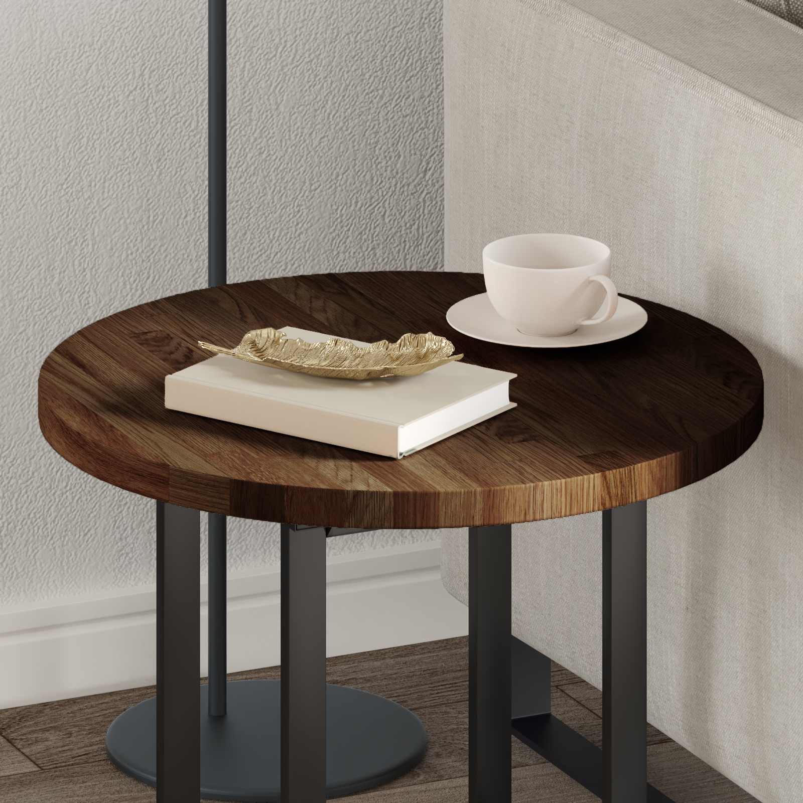 Piano del tavolo Marrone chiaro Ø 50 x 2.5 cm 42016001