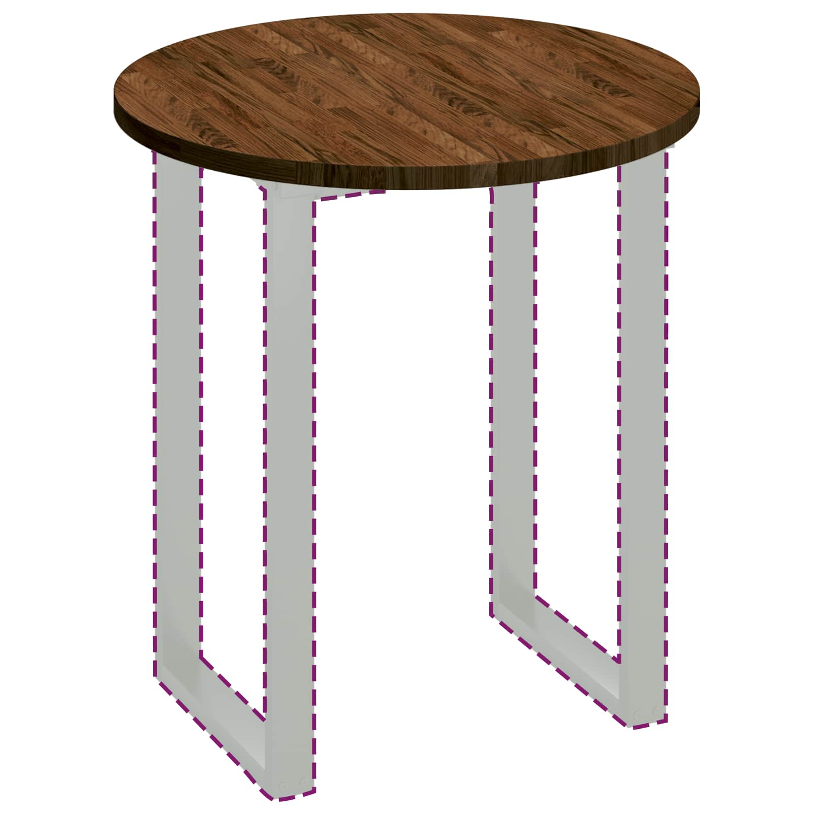 Piano del tavolo Marrone chiaro Ø 70 x 2.5 cm 42016003