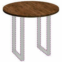 Piano del tavolo Marrone chiaro Ø 90 x 2.5 cm 42016005