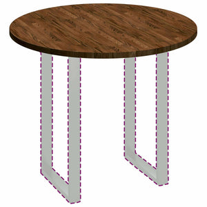 Piano del tavolo Marrone chiaro Ø 90 x 2.5 cm 42016005