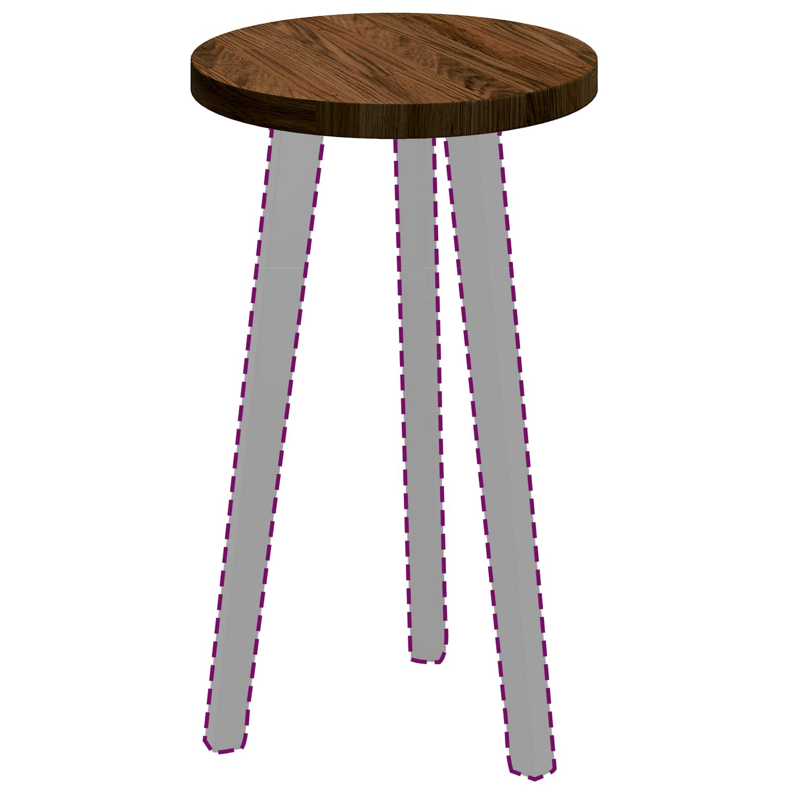 Piano del tavolo Marrone Scuro Ø 30 x 2,5 cm 42016006