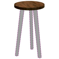 Piano del tavolo Marrone Scuro Ø 30 x 2,5 cm 42016006