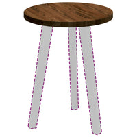 Piano del tavolo Marrone Scuro Ø 40 x 2,5 cm 42016007