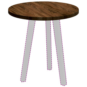 Piano del tavolo Marrone Scuro Ø 50 x 2,5 cm 42016008