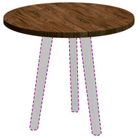 Piano del tavolo Marrone Scuro Ø 60 x 2,5 cm 42016009