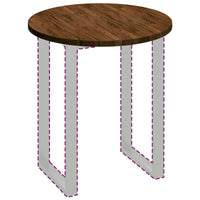 Piano del tavolo Marrone Scuro Ø 70 x 2,5 cm 42016010