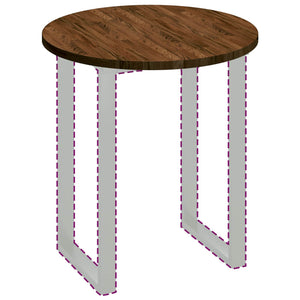 Piano del tavolo Marrone Scuro Ø 70 x 2,5 cm 42016010