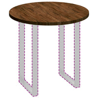 Piano del tavolo Marrone Scuro Ø 80 x 2,5 cm 42016011