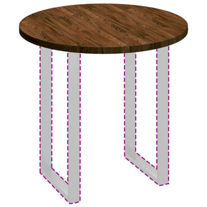 Piano del tavolo Marrone Scuro Ø 80 x 2,5 cm 42016011