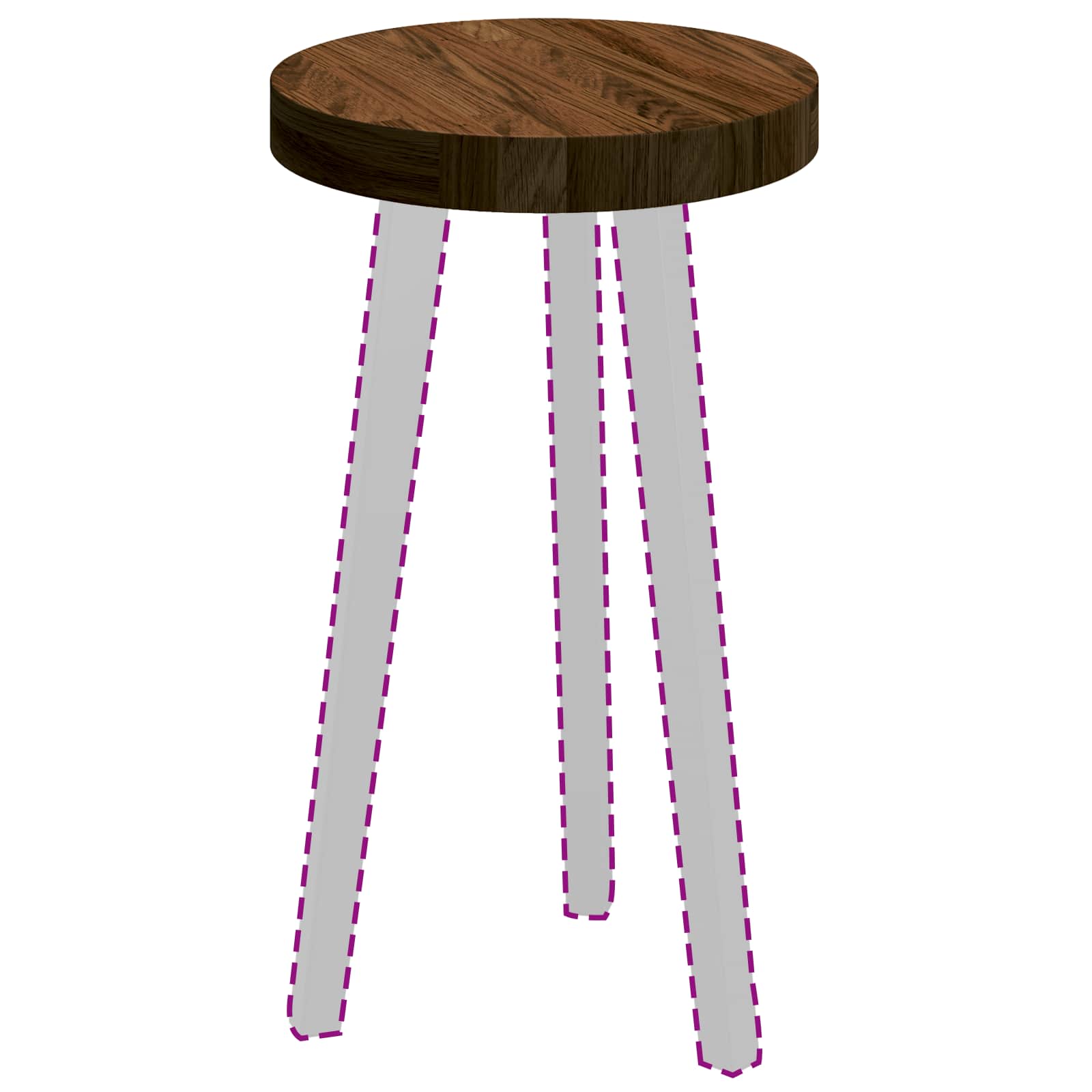 Piano del tavolo Marrone chiaro Ø 30 x 4 cm 42016013