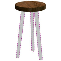 Piano del tavolo Marrone chiaro Ø 30 x 4 cm 42016013